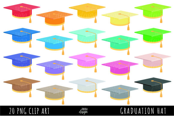 Download MULTICOLOR GRADUATION HAT - Premium Bundle