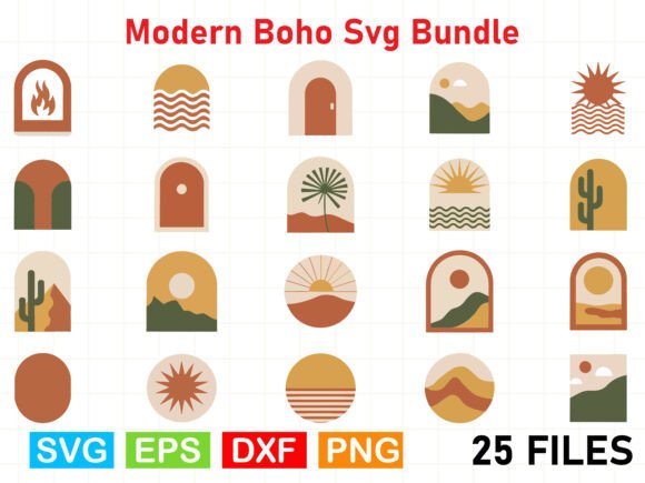 Download Modern Boho Svg Bundle - Modern Collection