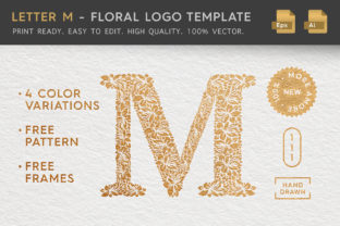 Download Letter M - Floral Logo Template - Logo Collection
