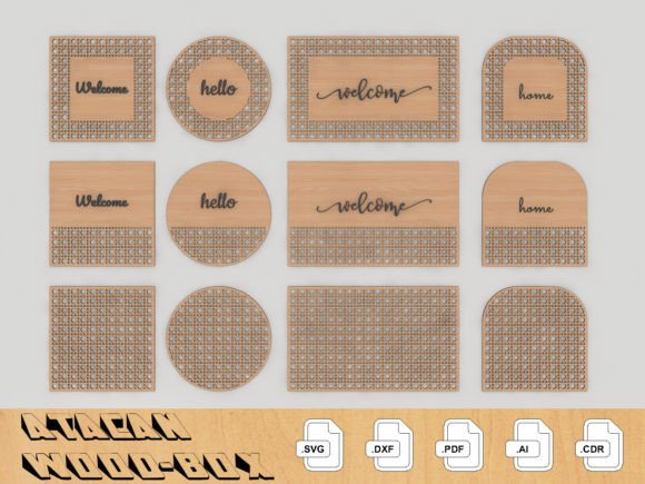 Download Rattan Cane Door Hanger Round Signs 228 - Premium Resources