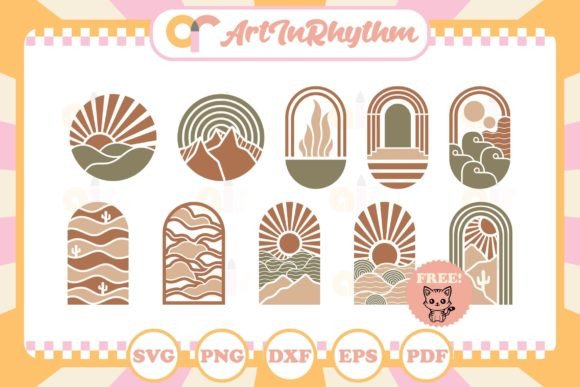 Download Modern Boho Svg Bundle, Boho Wall Arts - Modern Collection