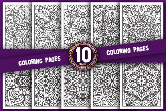 Download Flower Mandala Coloring Page Bundle - Flower mandala Collection