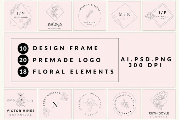 Download Hand Draw Floral Logo - Logo Collection