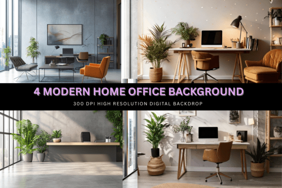 Download Modern Home Office Background Backdrop - Modern Collection