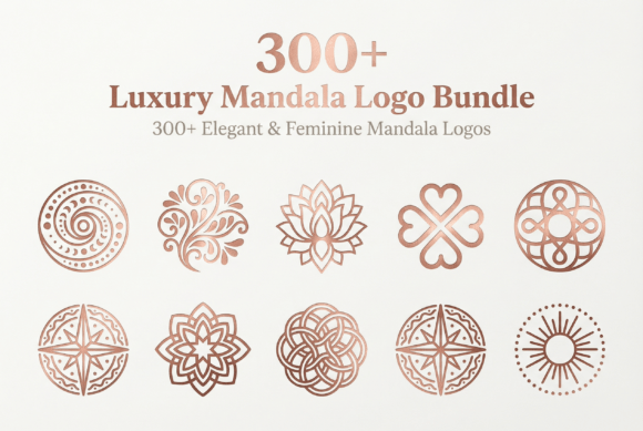 Download 300 Mandala Logo Designs – Geometric Flo - Mandala logo Collection